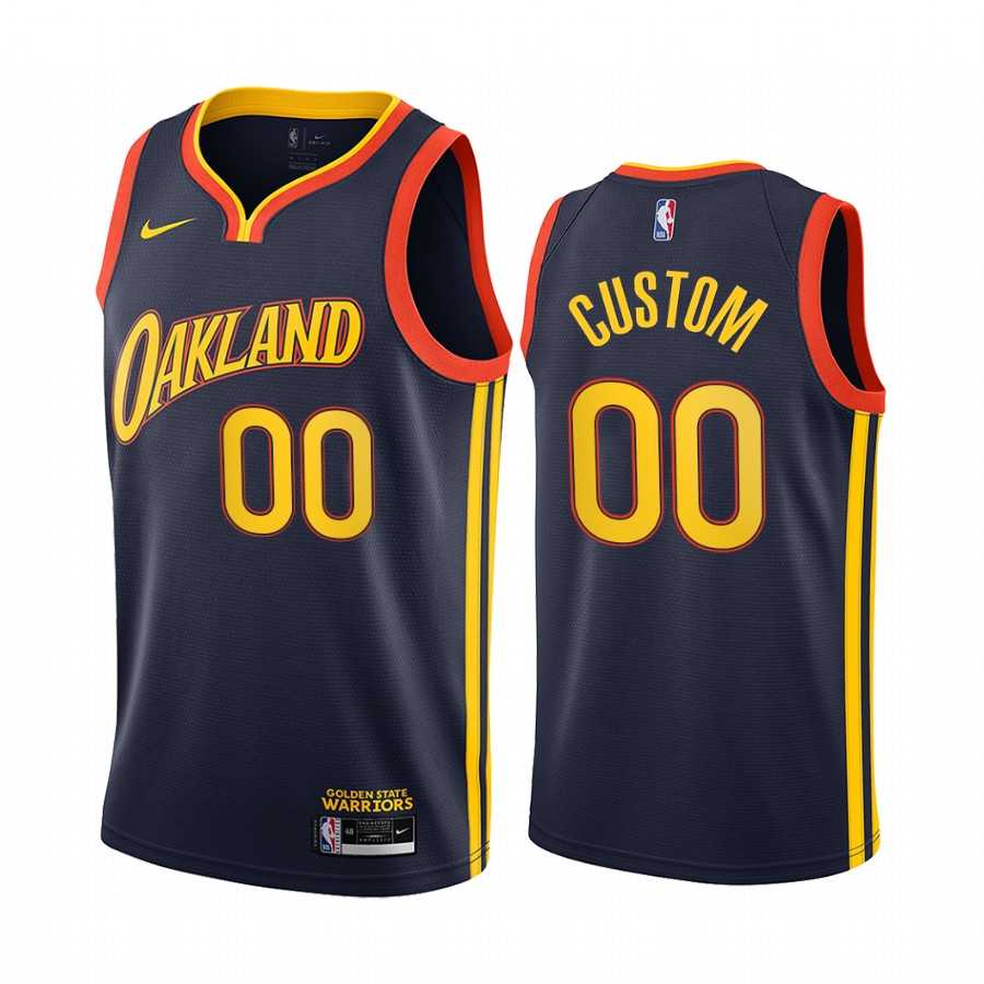 Men & Youth Customized Golden State Warriors Navy Nike Swingman 2020-21 City Edition Jersey->customized nba jersey->Custom Jersey